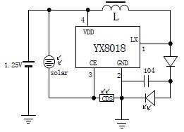 YX8018_LED太陽能草坪燈控制器廠家